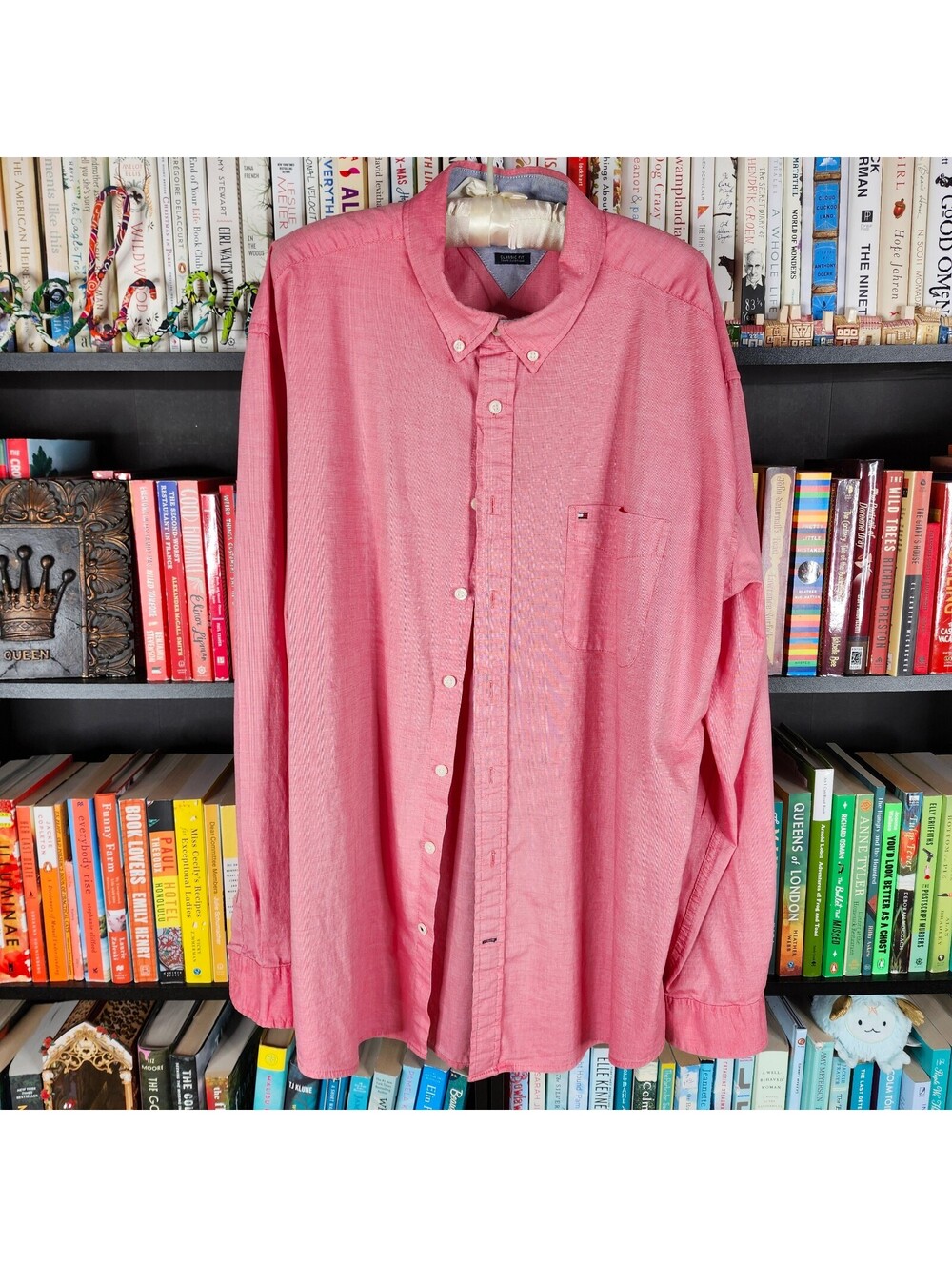 Tommy Hilfiger Classic Fit Oxford Button Down Shirt Men's XXL Pink Long Sleeve